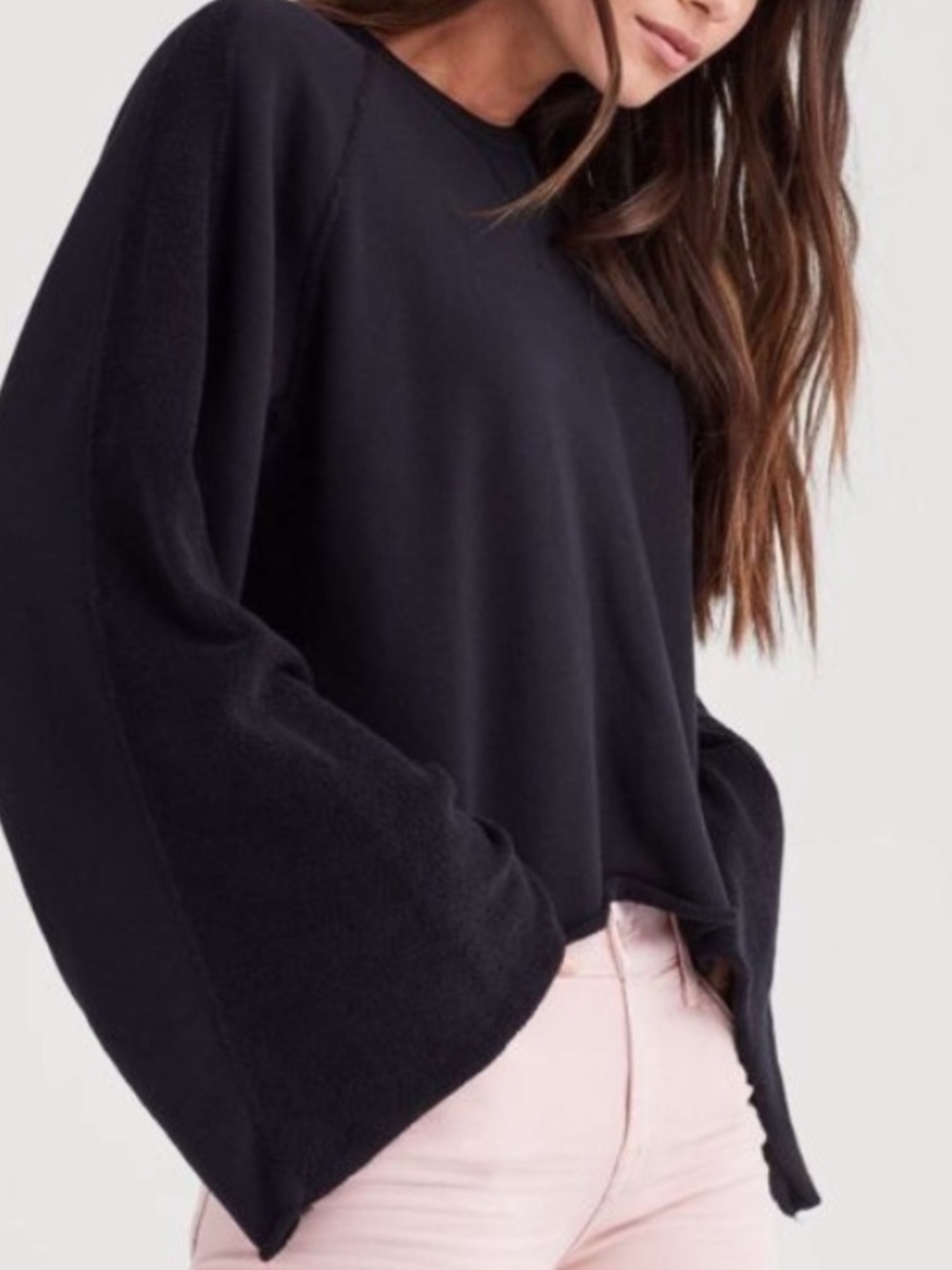 7 for All Mankind Flare Sleeve Crop Sweatshirt - medium - Picture 5 of 14